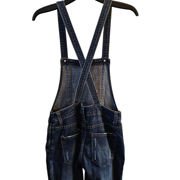 Free People Denim Bib Overalls With Pocket Detailing & Adjustable Straps size 25 - Picture 6 of 9